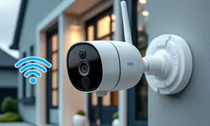Caméra de surveillance wifi extérieur installée sur un mur. Guidez-vous pour comment installer une caméra de surveillance wifi extérieur.