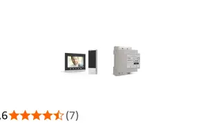 Extel Connect 2 : interphone vidéo avec écran et sonnette, et module d'alimentation pour une connexion wifi fiable.